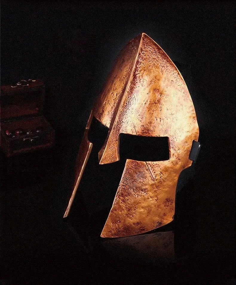 Halloween Movie Theme Collector's Edition of the 300 Sparta Golden Helmet Mask Plastic Toy