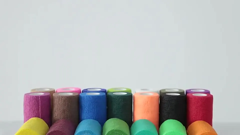 12 рулонов цветная эластичная Спортивная самоклеящаяся бандажная лента