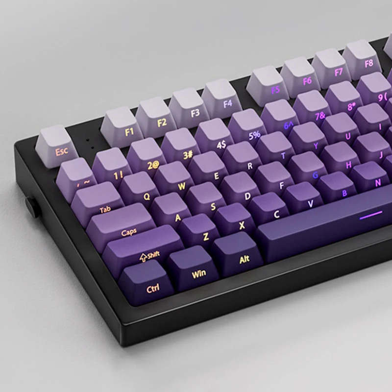 

Cherry Profile Purple Fragrance Side Print Keycaps 135 Keys PBT Double Shot Keycap for Cherry Gateron MX Switches Gamer Keyboard