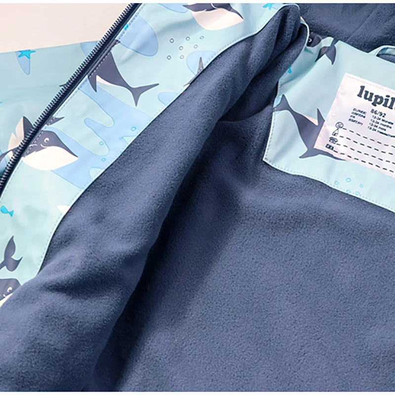 Waterproof Fleece Boy Clothing Set Hooded Rain Sport Girl Suits Winter Children Costume Overalls Coat Clothes Rainwear kids clothing set girls clothing set kids sports suit boys clothing set children sports suit