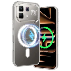 Luxury Transparent Magnetic Acrylic Shockproof Phone Case - Clear Back Cover for Infinix Note 60 (Clear)