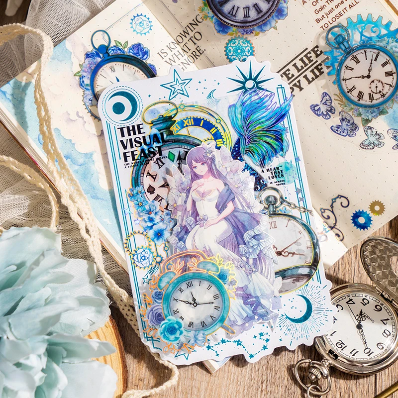 Decorative stickers self adhesive stickers paper stickers 2 sheets PET flowers stickers for scrapbooking
