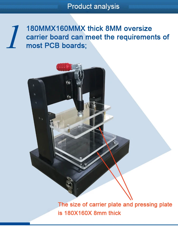 Universal Test Frame Stand PCB Testing Jig 180x160MM PCBA Test Rack Embryo Frame DIY Circuit Board Fixture With 4 Acrylic Board