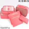 1Set/6Pcs Travel Storage Bag Set for Clothes Tidy Organizer Luggage Pouch Suitcase Handbag Closet Divider Drawer Organizador 1