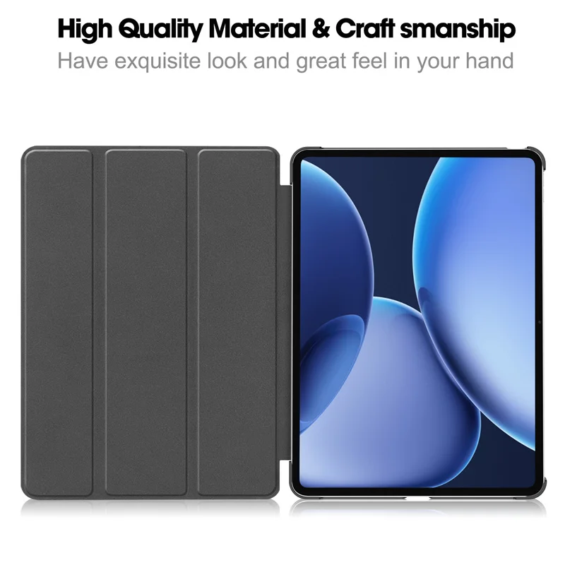 Trifold Leather Stand Hard Smart Tablet Cover 13.2
