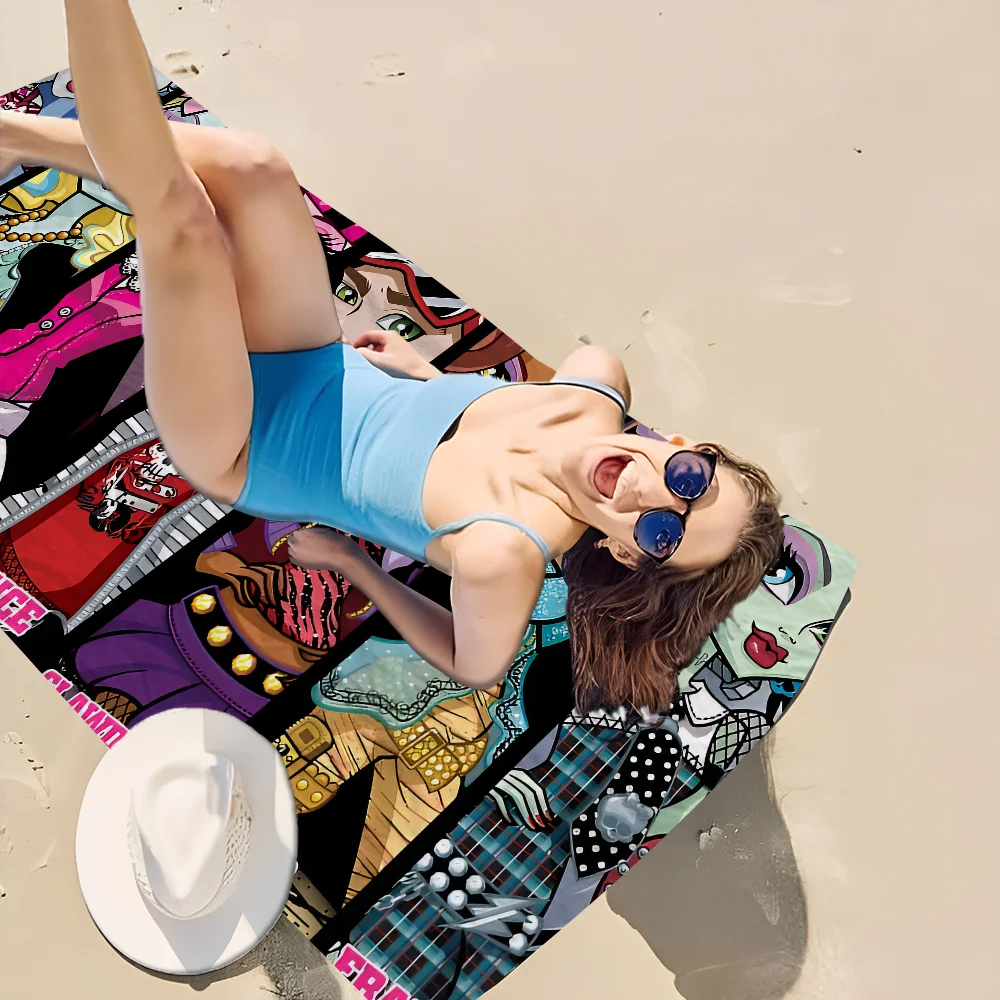 M-Monster Cartoon High Towel Microfiber Beach Towel Absorbent Quick dry Soft Yoga Swimming Resort Mountain Climbing Towel 4