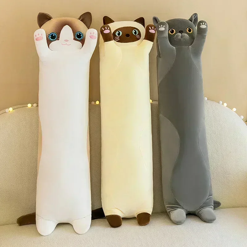 New Cat Island Pillow Doll Plush Toy Long Cat Doll Sleeping Rag Doll Birthday Gift Cojines Decorativos Para Sofá  Cute Pillow 4