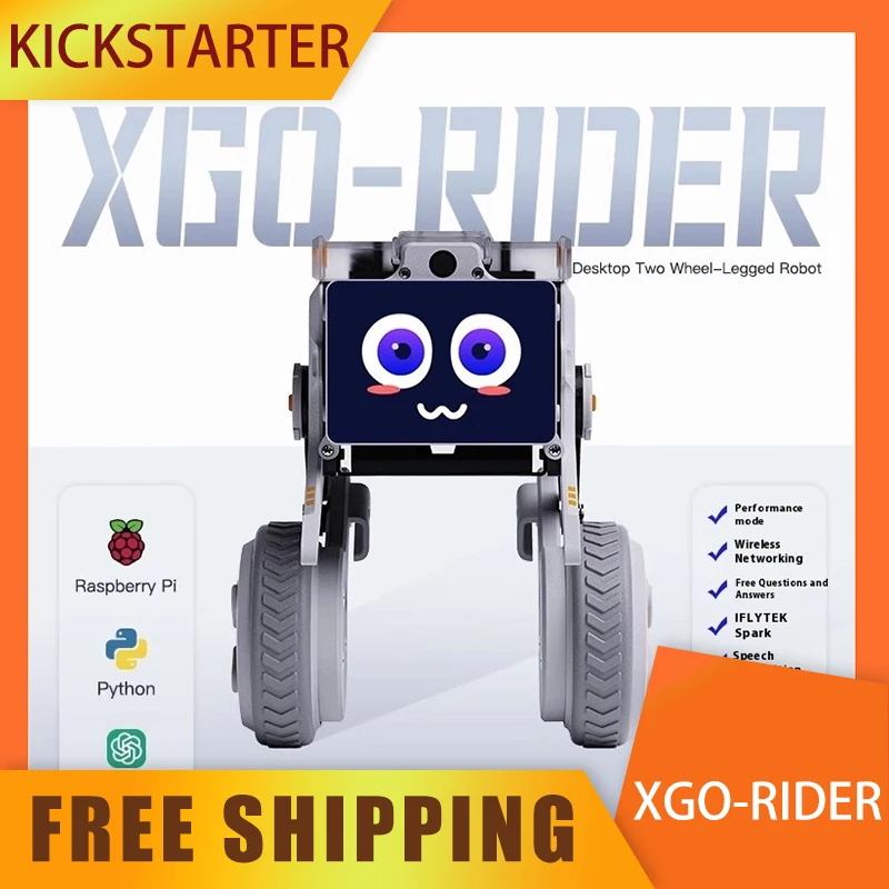 XGO Rider Robot Desktop AI Wheel-Legged Robot Omni Directional Self-Balancing Raspberry Pi Electronic Pet AI Robot with Custom