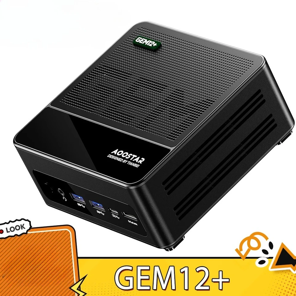Gem12 Pro Mini PC uses an amped-up Ryzen 7 8845HS APU, has a built-in mini screen, and OCuLink