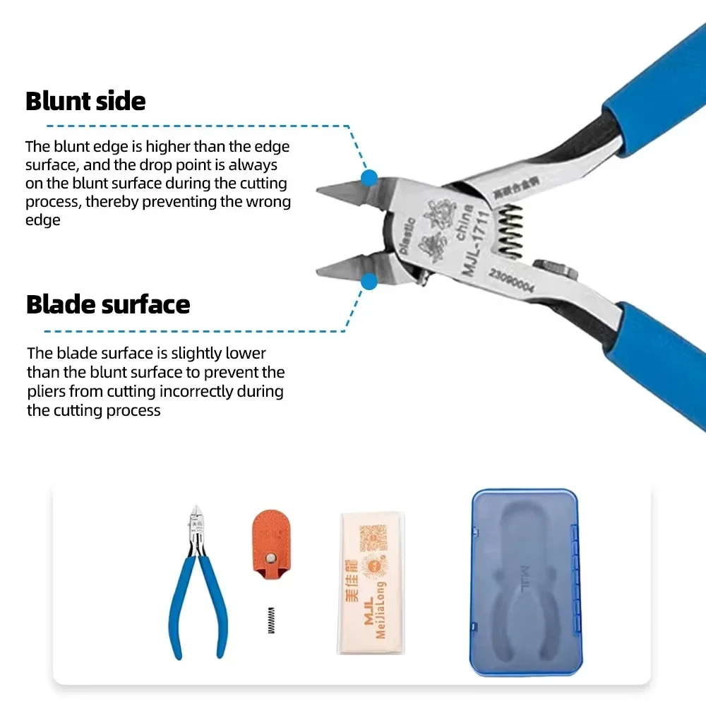 MJL M-1711 Model Nippers Ultra-Thin Single-Edged Gundam Model Building Tools for Beginners To Repair and Fix Plastic Models