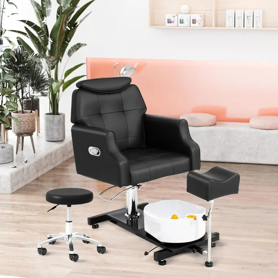 Adjustable Hydraulic Pedicure Chair with Foot Bath