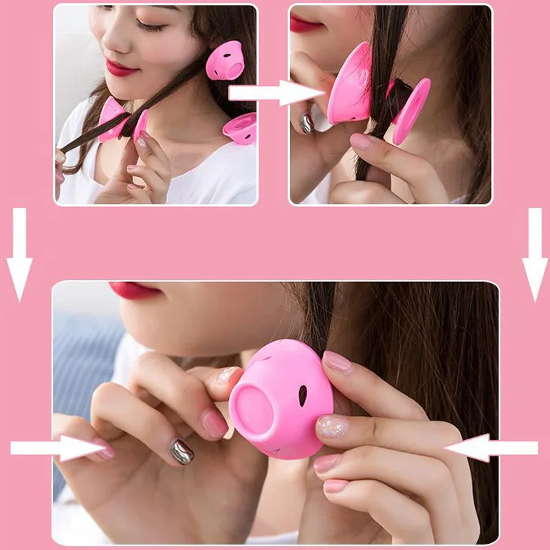 Silicone Hair Curler No Heat No Clip Hair Curling Styling DIY Tool Women Curler Soft Rubber Magic Care Rollers 10pcs hair styling tool hair curling tools