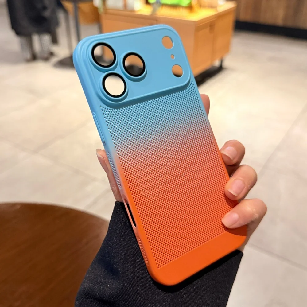 Ultra Thin Heat Dissipating Breathable Summer Gradient Phone Case with Camera Protection