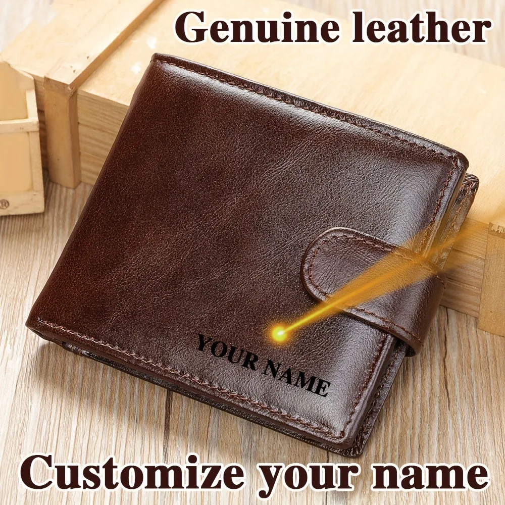 2025 Custom Name Genuine Leather Vintage Multi-functional Card Holder ...