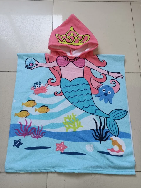 Beach Towel For Kids Hooded Bath Towel Poncho Kids Towel Microfiber Baby Towel For Girls 2-6 Years Bathroom Beach Swim Cover Beach Towel For Kids Hooded Bath Towel Poncho Kids Towel Microfiber Baby Towel For Girls 2-6 Years Bathroom Beach Swim Cover