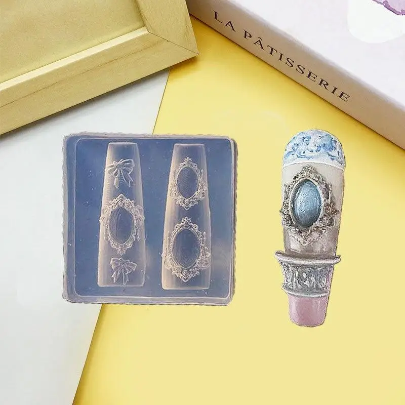 3D 불가사리 쉘 나비 꽃 실리콘 네일 금형 DIY 네일 아트 장식 투명 네일 템플릿 매니큐어 디자인 도구