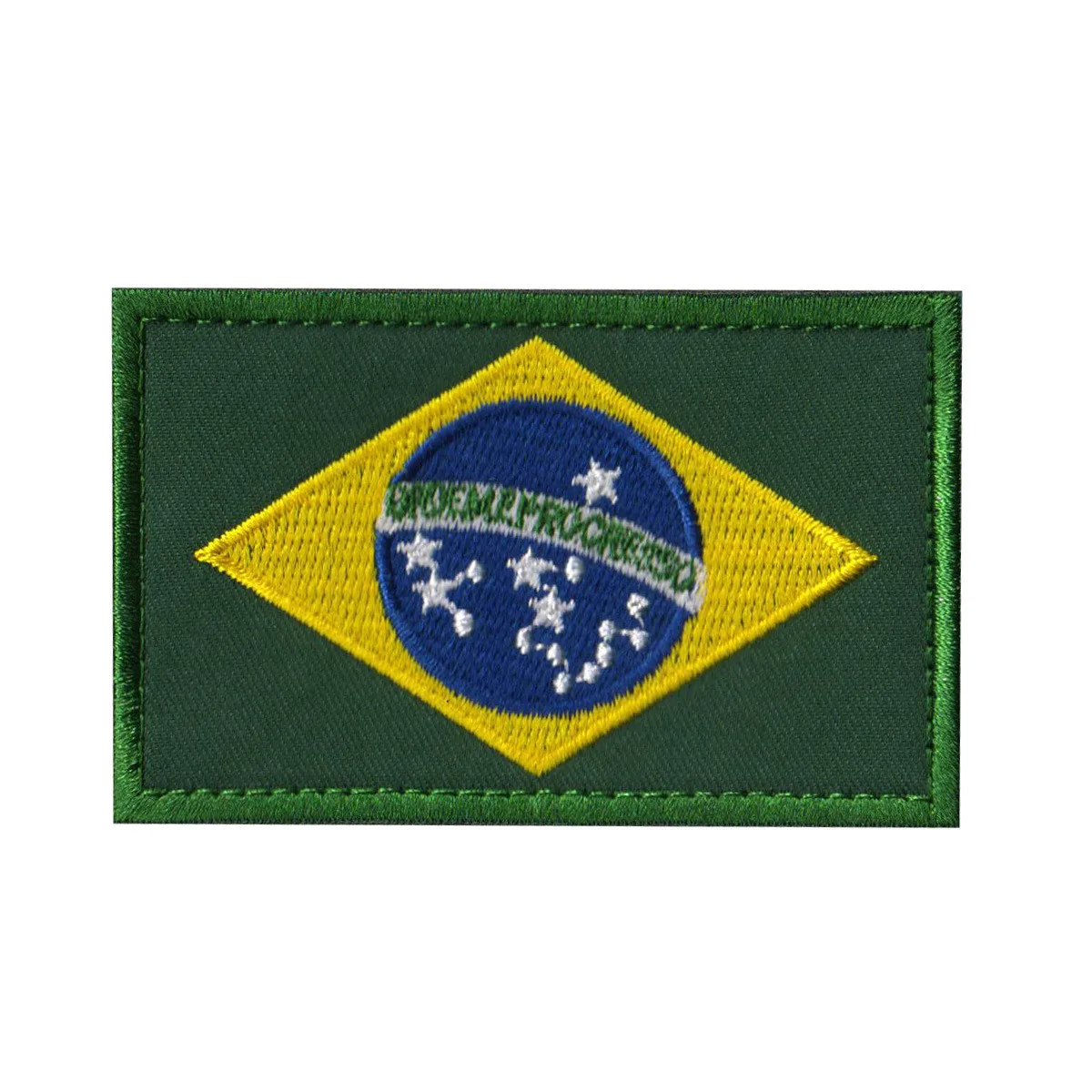  BBR254T Brazil Flag Emblem Tag 100% Embroidered Patch Iron or  Sew 2.36×1.65 in