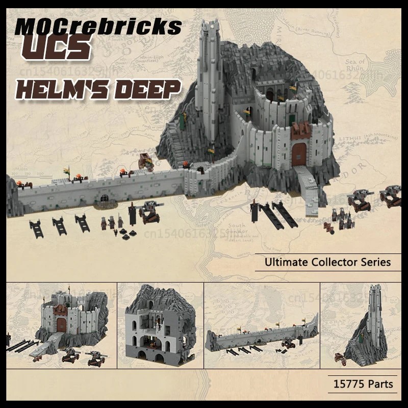 

Movie Scene Desert Architecture UCS Helm Deep Building Block Collection Experts High Difficulty Puzzle Model Brick Toys Gifts