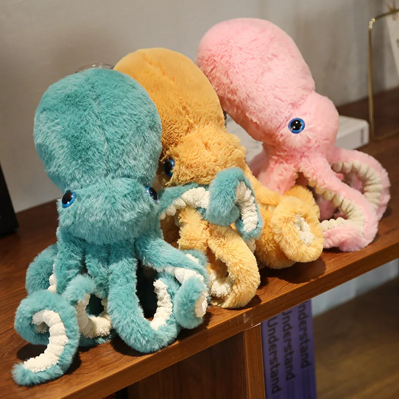 Creative Simulated Octopus Plush Toys Lifelike Sea Animal Stuffed Pillow Dolls Cushion Children Kids Birthday Christmas Gifts