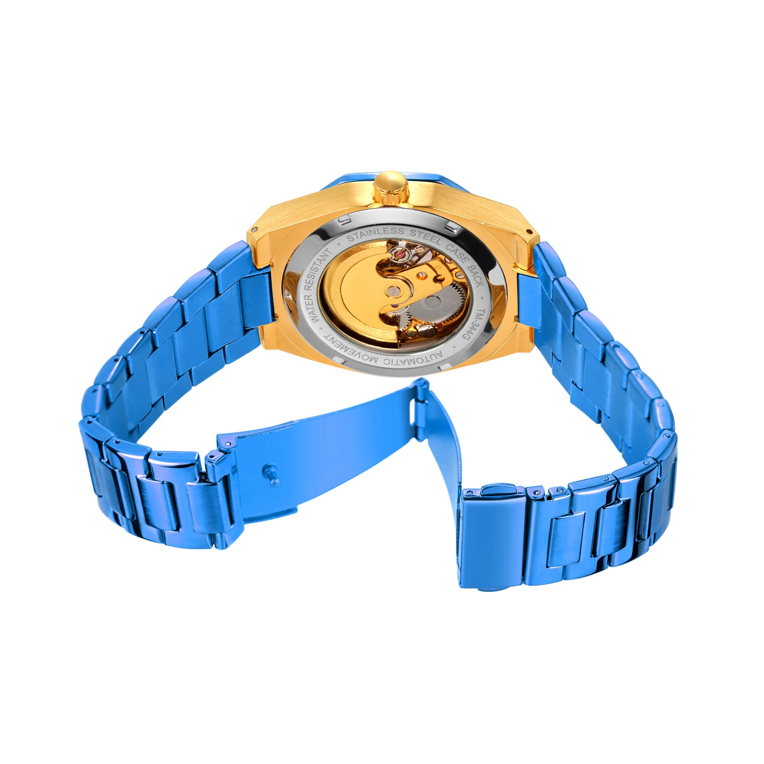 Forsining Orologio meccanico scheletrato in argento per donna Lancette