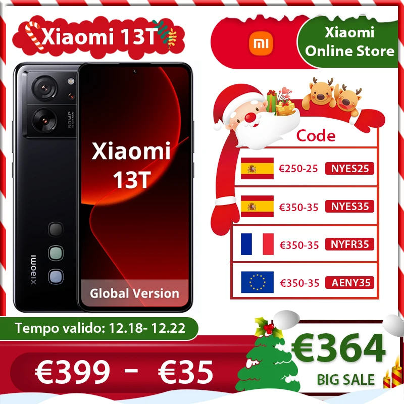 Xiaomi-smartphone 13T MTK Dimensity 8200, versión Global, Ultra IP68, resistente al agua, 50MP, 144Hz, Pantalla AMOLED, carga rápida de 67W