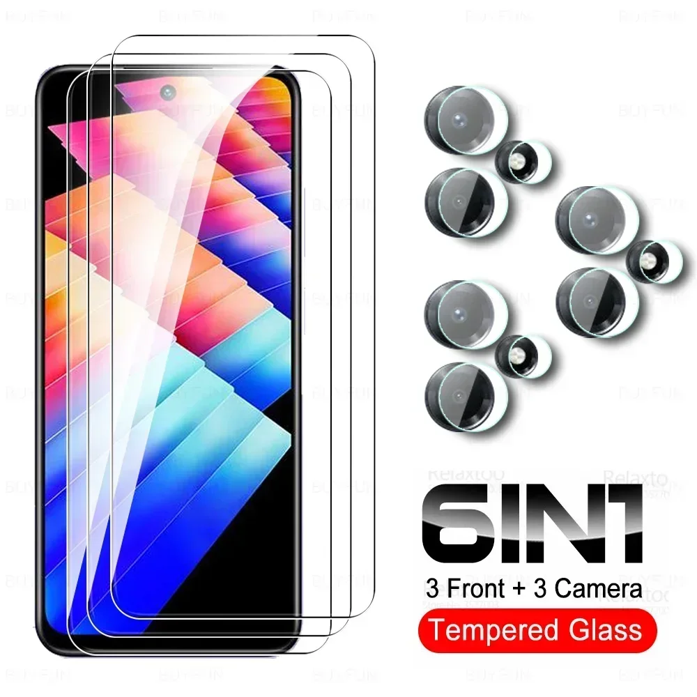 

Защитное стекло для камеры 6 в 1 для Infinix Hot 30 30i 4G Закаленное стекло для Infinix Hot30 Play NFC Hot30i I 30Play защита для экрана