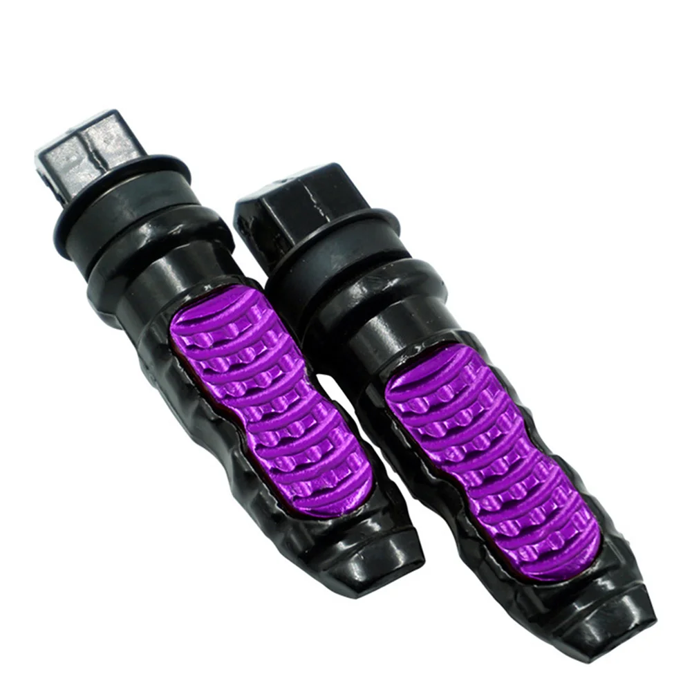 Lot De 2 Repose-Pieds Moto Arrière En Aluminium | Universel Pour Moto, Scooter, Cyclomoteur - Noir