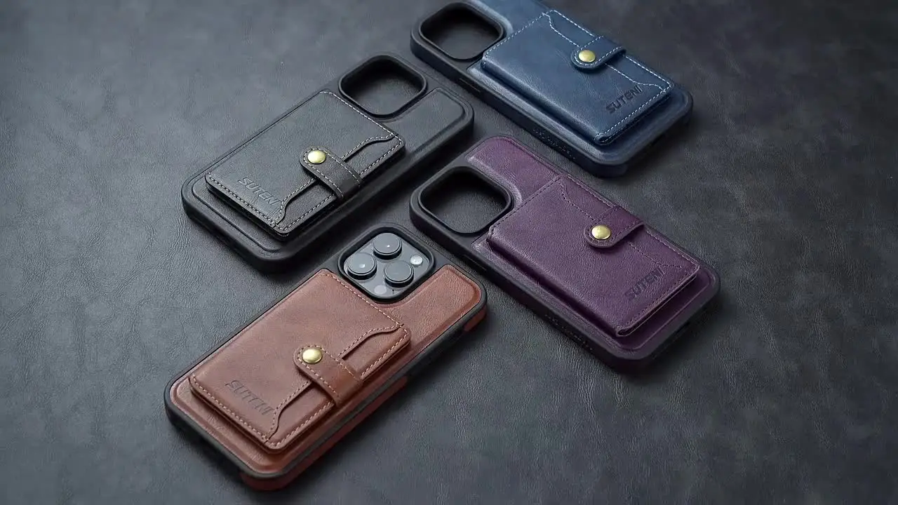 2 в 1 съемный бумажник для карт Сильный магнитный чехол iPhone 12 13 14 15 16 Pro Max Plus