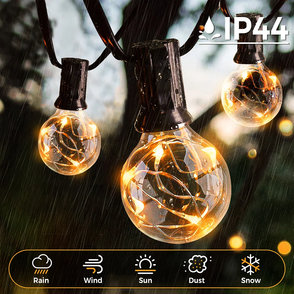 

G40 LED Outdoor String Lights, Shatterproof IP44 11.7M 32 Bulbs Outdoor Lights for Patio Lights Outdoor Waterproof, Outside