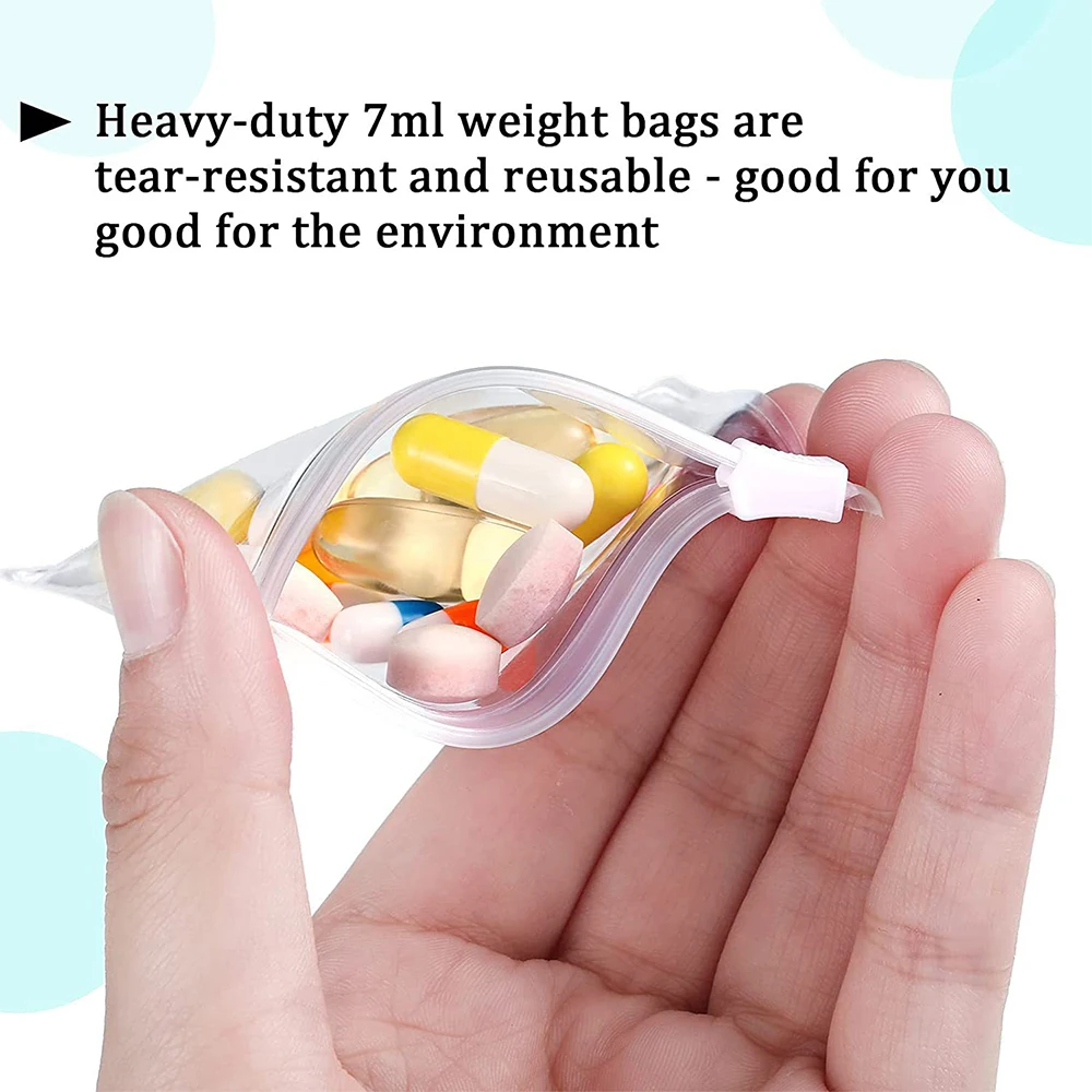 Pill Pouch Bags - (Pack of 100) 3 x 2.75 Pill Baggies and Disposable  Plastic Travel Pill Bags with Write-on Labels