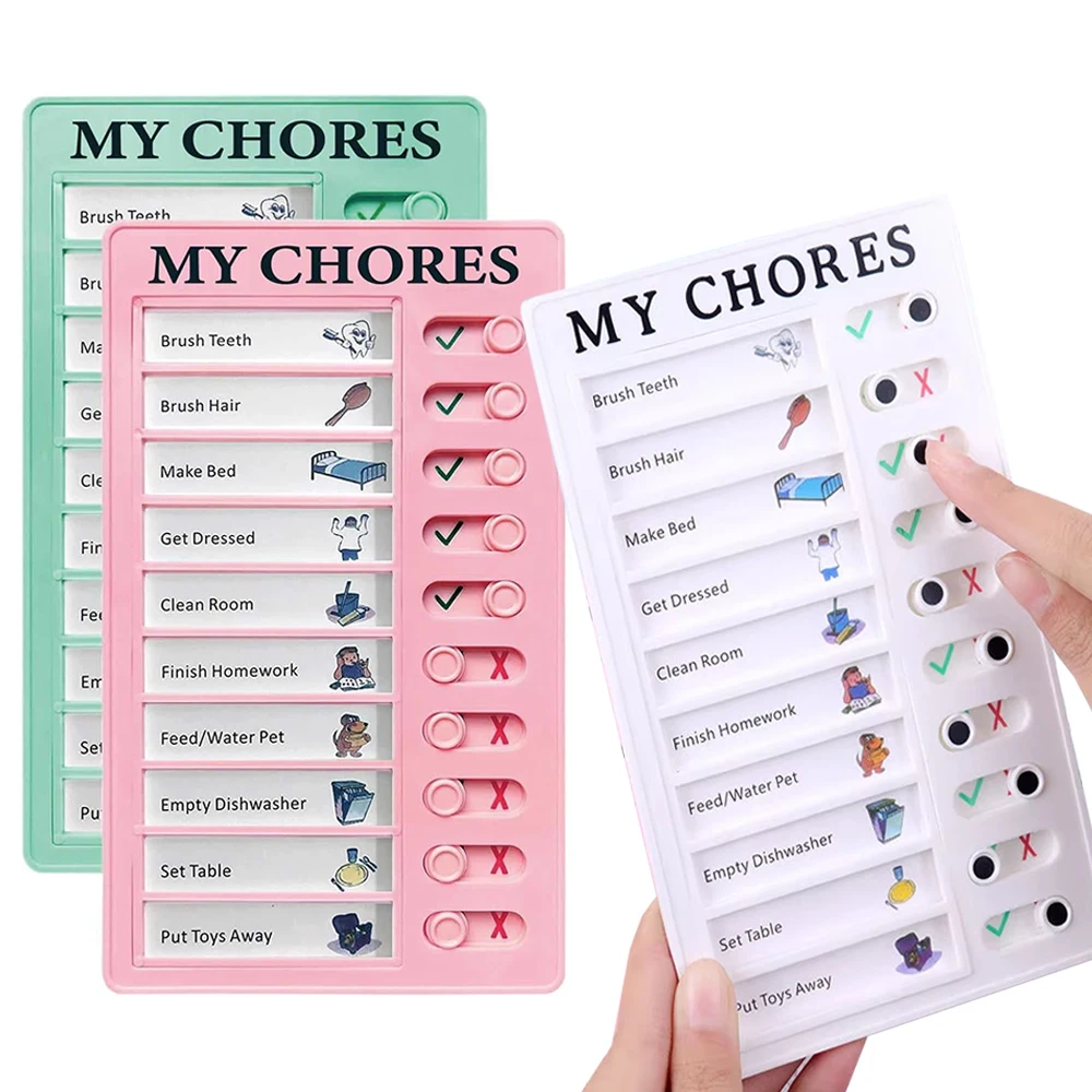 Reusable My Chores Checklist Task Board Daily Schedule Planner Memo Chore Chart Kid Responsibility Behavior Self Discipline Card Chore Checklist Card