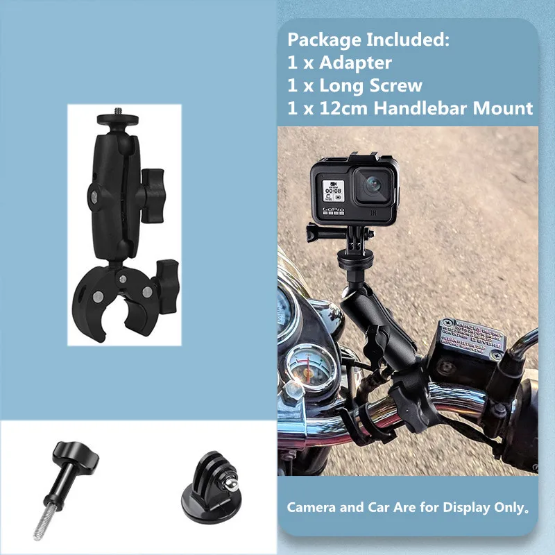 Support De Rétroviseur De Moto En Aluminium, Support De Support Rapide Pour GoPro 13, 12, 11, 10, Insta360, GO3, Bery Tage, DJI, Osmo Action 5, Pro 4, Caméra