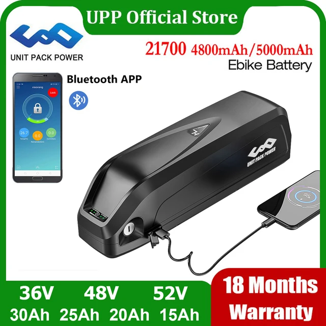 Bluetooth EBike Batterij Hailong 21700 50E M50T 36V 52V 48V 20Ah 25Ah voor Bafang Elektrische Fiets 1500W 1000W 750W 500W 350W 250W