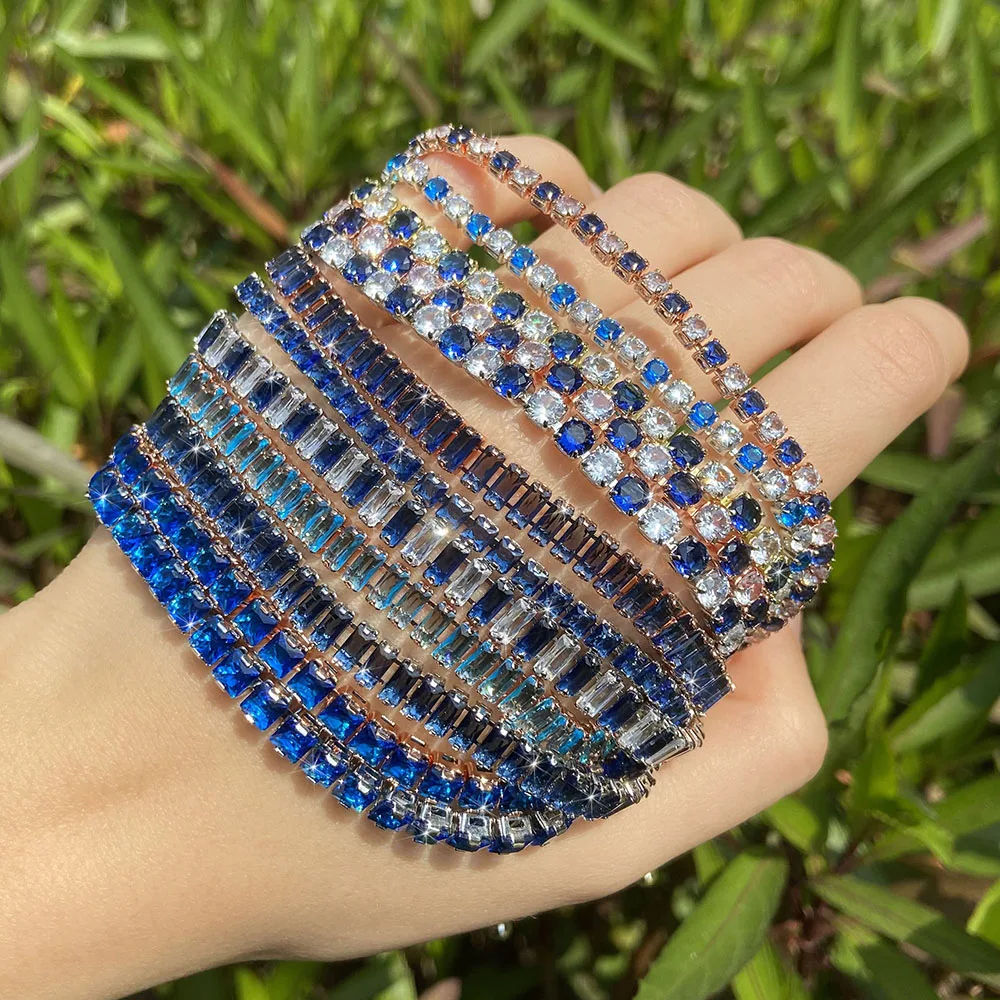 Delicato Bracciale Con Catena A Mano In Cristallo In Argento • Gioielli - Foto 5