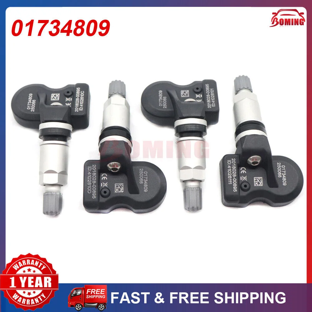 

4Pcs/lot 01734809 1017034809 TPMS Tire Pressure Sensor For Geely Coolray Emgrand EV500 EV450 Vision X3 Vision S1 2017-23 433MHz