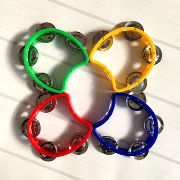 4pcs Tambourine Jingles Rattle Bell Musical Instruments for Party Kid Game Toys Educational Musical Rhythm Toy 1