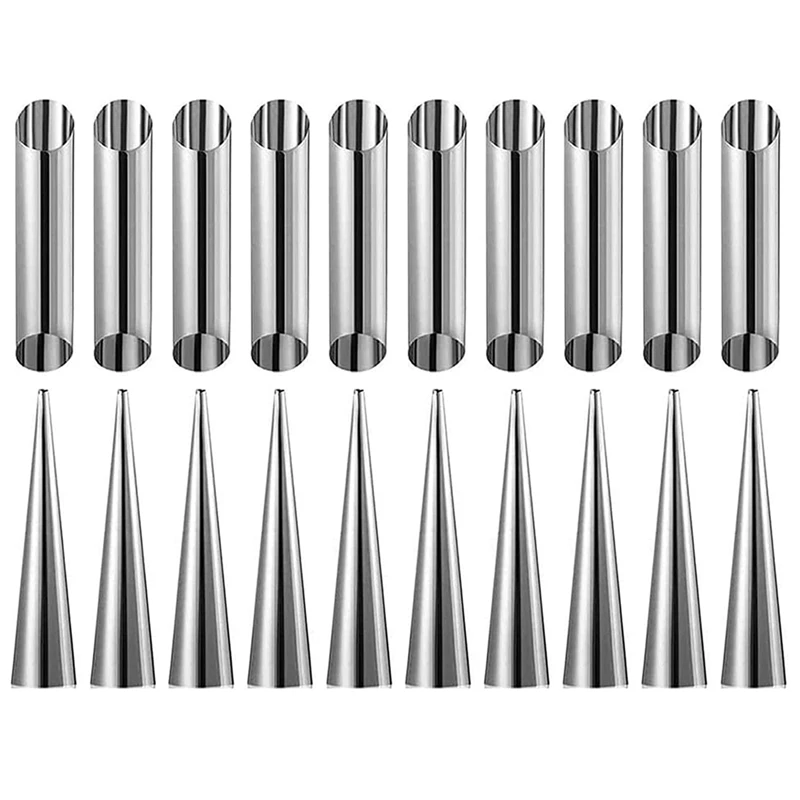 Cannoli Set Di Stampi Da Forno Stampo Da Forno In Acciaio Inossidabile Crema Stampi Per Tubi In Canna Stampo Da Forno A Cono