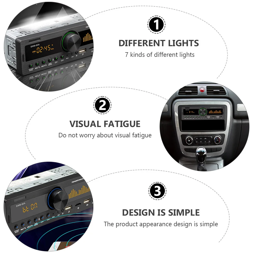 Aux Usb Fm Am Rds Car Mp3 Player Radio Multimedia Stereo Receiver Audio System Car Supplies Hardware Plastic Durable