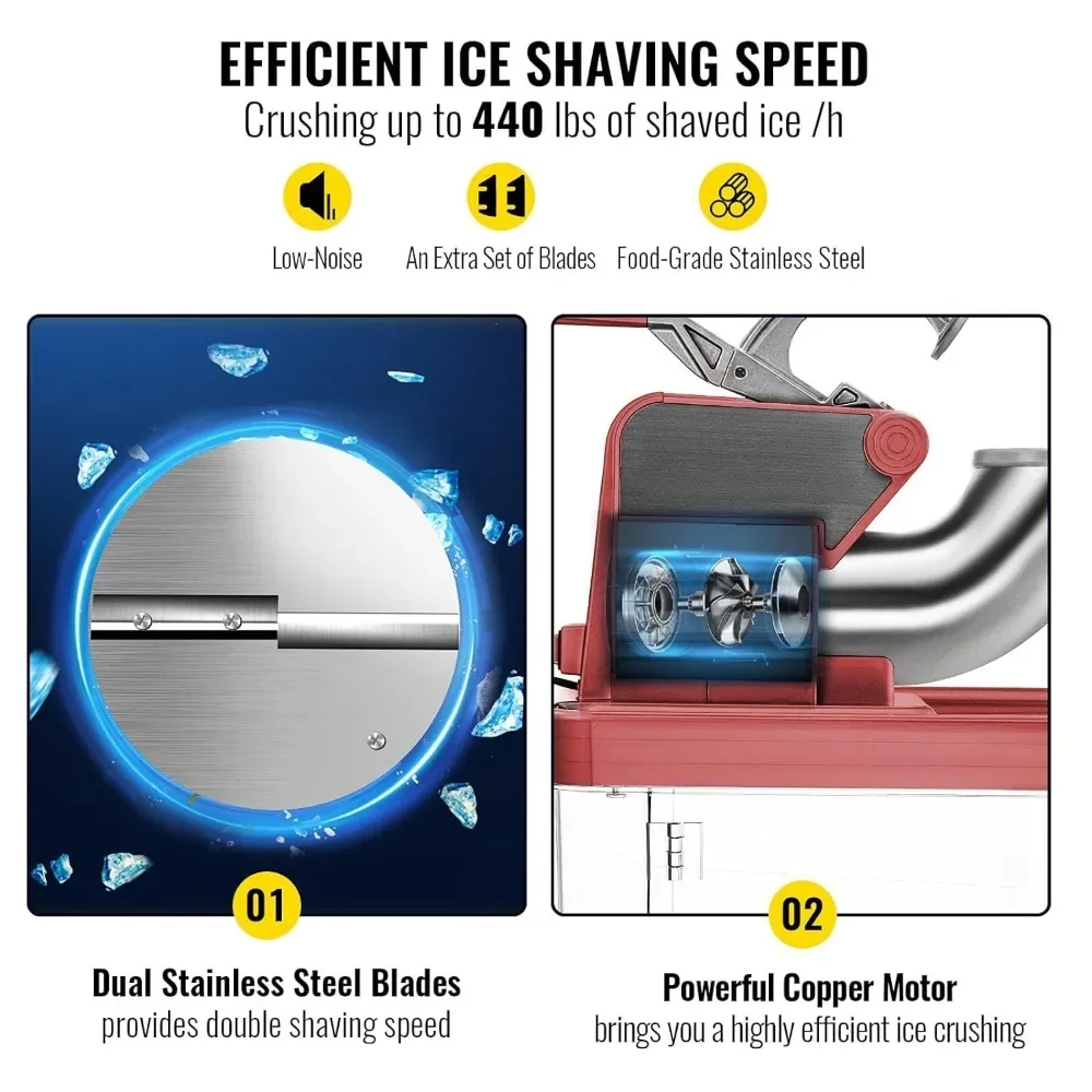 110V Commercial Ice Crusher 440LBS/H 3