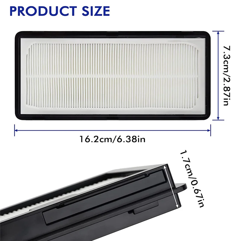 2Pcs Washable Replacement Hepa Filters for SAMSUNG Jet Bot AI+ and Jet Bot+ Vacuum Cleaners,Fit for VR30T85513W/AA Robot
