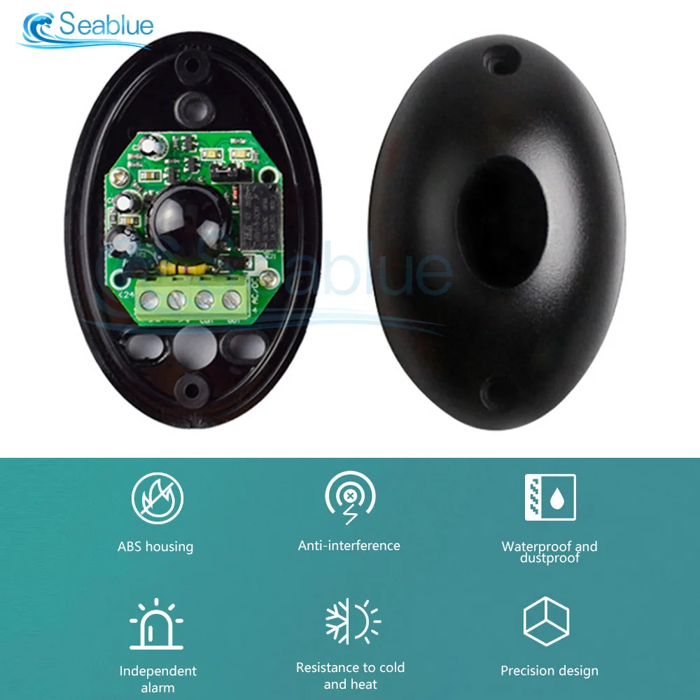 1Pcs DC 12-24V Automatic Induction Anti-theft Alarm Safety Infrared Photocells Detector For Automated Gate/Garage Gate Accessory automatic induction detector