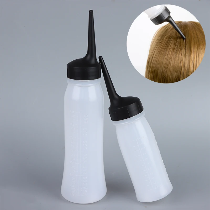 

120ml 240ml Plastic Salon Hair Color Applicator Bottles Scale Hairdressing Hair Dye Bottles Styling Accessories