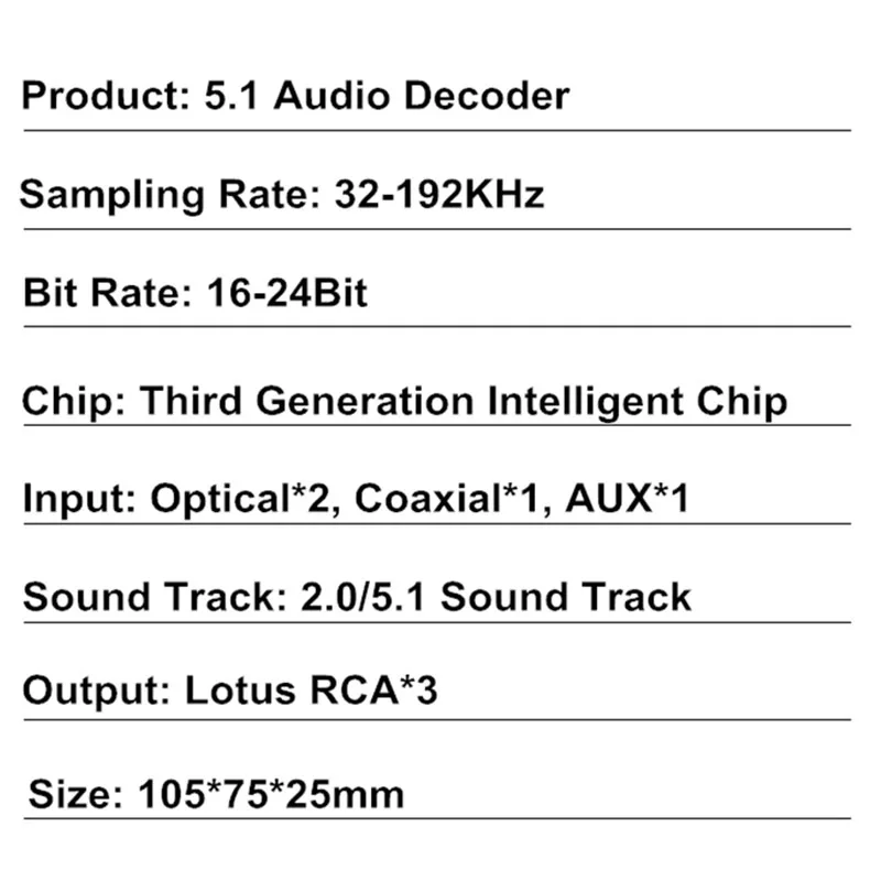 DAC, 5.1 Canais, AC-3 PCM, Óptica Digital,