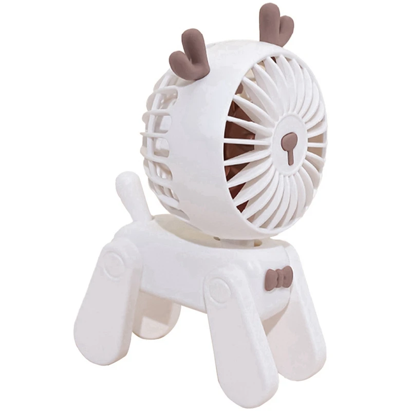 

Hot Small Fan Table Fan Stable Standing Desktop Mini Fan Adult Children Outdoor Travel Can Be Used(White)