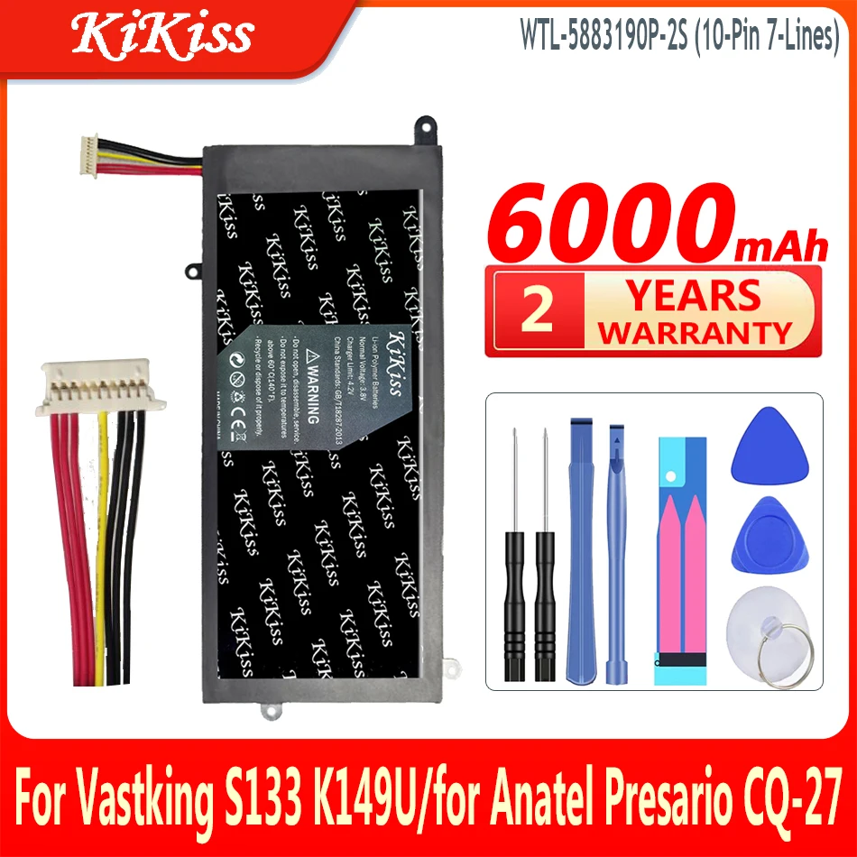 

6000mAh KiKiss Powerful Battery 5883190P NV-357095-2S For Vastking S133 K149U Axioo MyBook Pro P421 Anatel Presario CQ-27