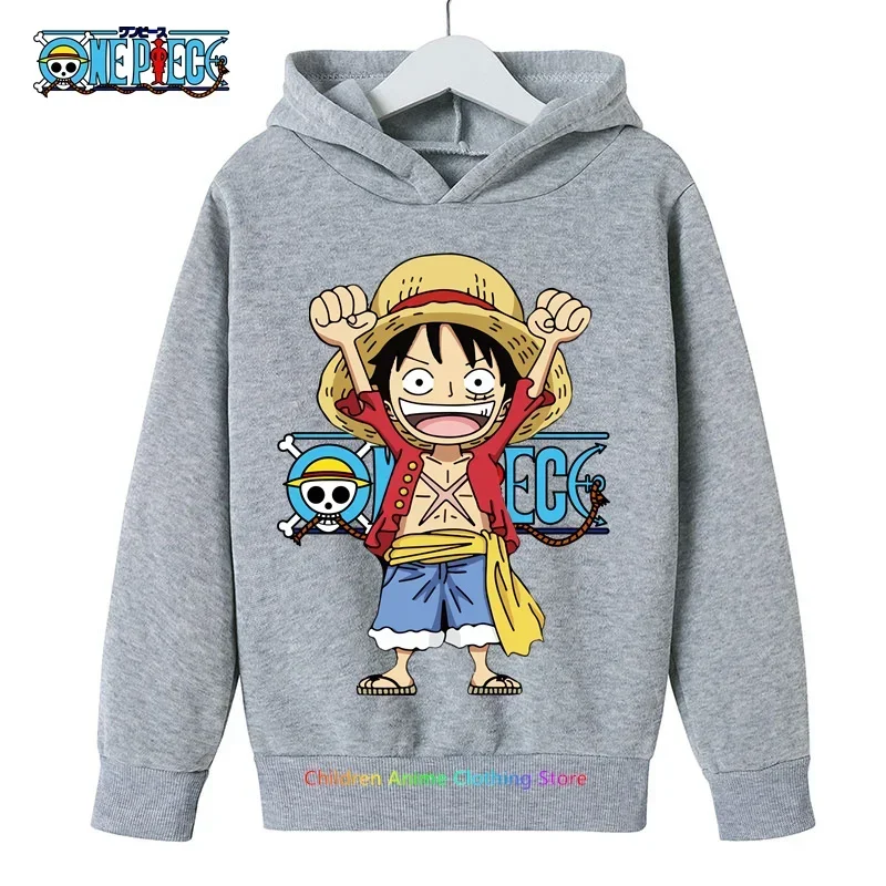 

One Piece Hoodie Kids Sweatshirt Anime Luffy Hoodie Kids Coat Baby Boys Girls Clothing Sudaderas Autumn Warm Sweater