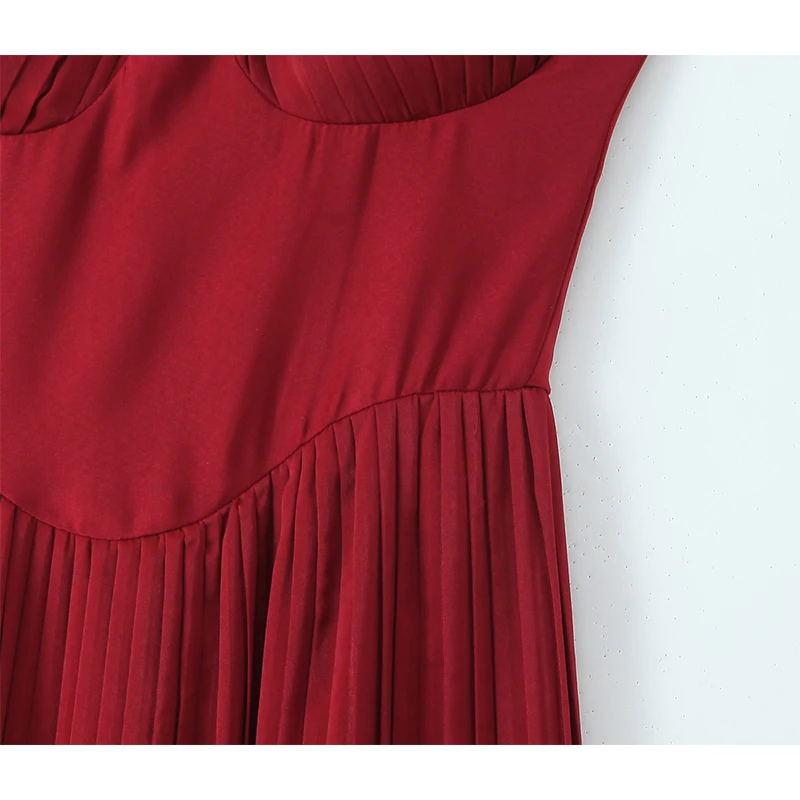 YENKYE Sexy Elegant Women Wine Red Pleated Strapless Dresses Fit And Flare  Long Evening Party Dress Female Christmas Maxi Robe - AliExpress 200000345