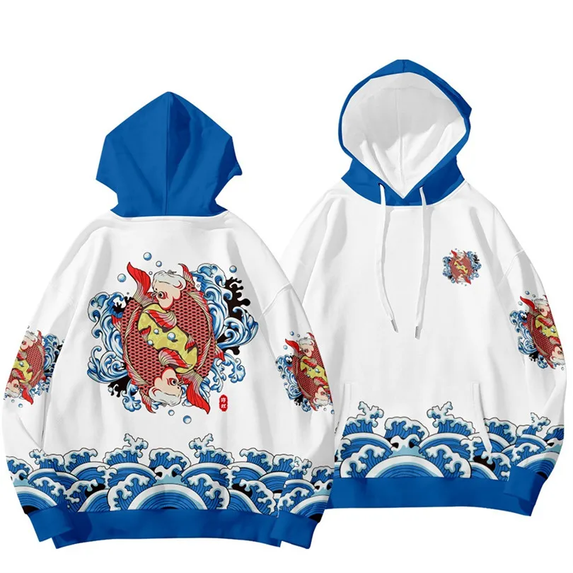 Warrior Spirit Hoodies Sweatshirt Samurai Digital Printing Hoodie Coat Boys Harajuku Cosplay Pullovers Sweatshirts For Men