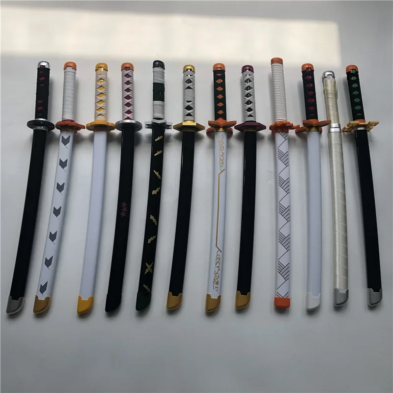 

80cm Sword Weapon Agatsuma Zenitsu Tsuyuri Kanawo Cosplay Sword Ninja Knife wood Weapon Prop