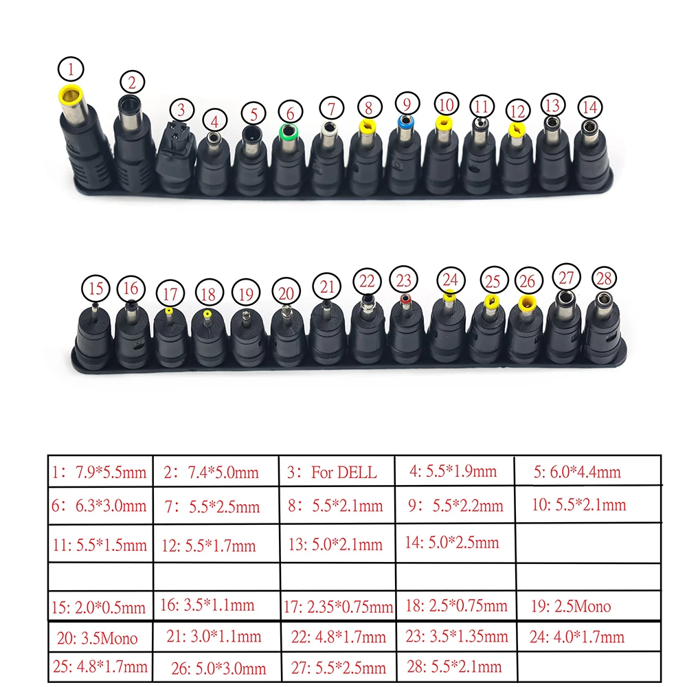 Power Adapter Charger 96W Portable AC 12V 15V 16V 18V 19V 4.5A 20V 24V Universal For Dell Toshiba Hp Asus Acer Sony Lenovo